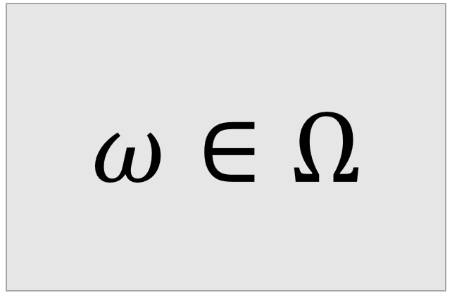 A symbol often used to indicate a sample space is the Greek letter Omega.