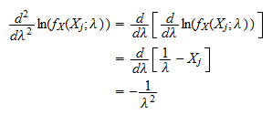 Exponential distribution - Maximum likelihood estimation