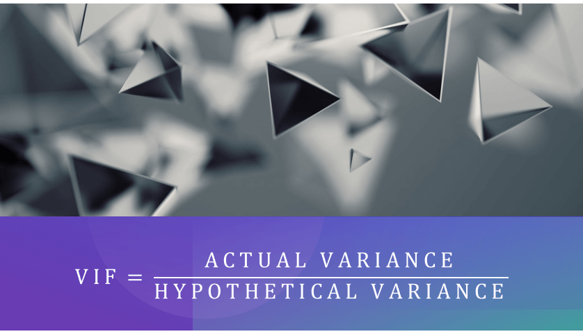 The VIF is the ratio between the actual variance and the variance calculated under the hypothesis of no correlation.