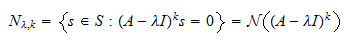 nilpotent eigenspace integer generalized strictly